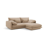 Torino Ecksofa, Rechte Seite, aus Samt (CasLio) in Sand, 220x170 cm – Bild 3