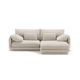 Torino Ecksofa, Rechte Seite, aus Samt oder Strukturstoff, 220x170 cm – Bild 1