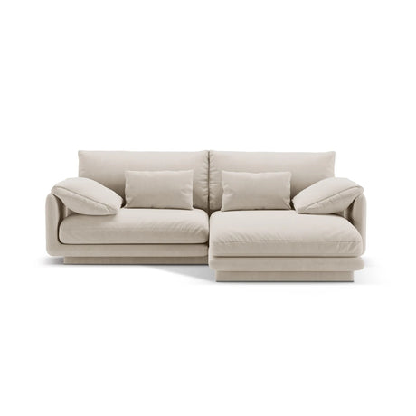 Torino Ecksofa, Rechte Seite, aus Samt oder Strukturstoff, 220x170 cm – Bild 1