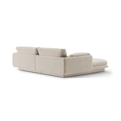 Torino Ecksofa, Rechte Seite, aus Samt oder Strukturstoff, 220x170 cm – Bild 4