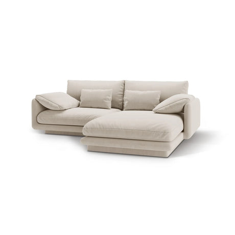 Torino Ecksofa, Rechte Seite, aus Samt oder Strukturstoff, 220x170 cm – Bild 5