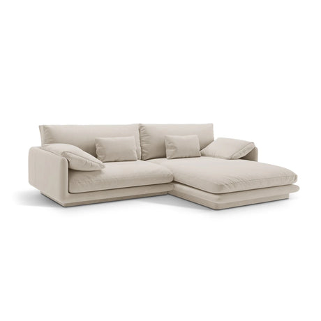 Torino Ecksofa, Rechte Seite, aus Samt oder Strukturstoff, 250x170 cm – Bild 3