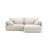 Torino Ecksofa, Rechte Seite, aus Strukturierter Stoff (Win02) in Elfenbein, 220x170 cm – Bild 1