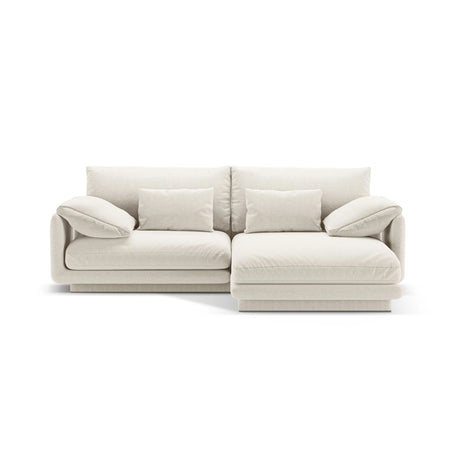 Torino Ecksofa, Rechte Seite, aus Strukturierter Stoff (Win02) in Elfenbein, 220x170 cm – Bild 1