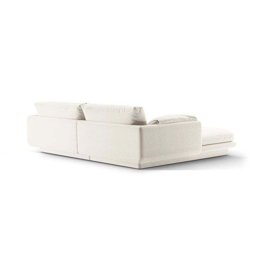 Torino Ecksofa, Rechte Seite, aus Strukturierter Stoff (Win02) in Elfenbein, 220x170 cm – Bild 4