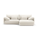 Torino Ecksofa, Rechte Seite, aus Strukturierter Stoff (Win02) in Elfenbein, 250x170 cm – Bild 1