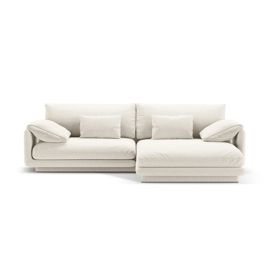 Torino Ecksofa, Rechte Seite, aus Strukturierter Stoff (Win02) in Elfenbein, 250x170 cm – Bild 1