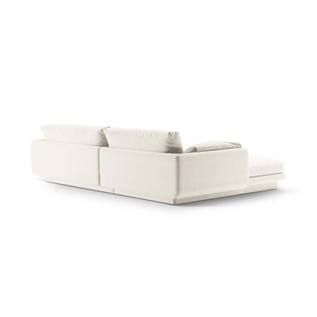 Torino Ecksofa, Rechte Seite, aus Strukturierter Stoff (Win02) in Elfenbein, 250x170 cm – Bild 4