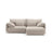 Torino Ecksofa, Rechte Seite, aus Strukturierter Stoff (Win05) in Leichtes Beige, 220x170 cm – Bild 1