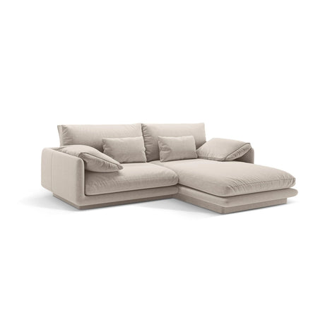 Torino Ecksofa, Rechte Seite, aus Strukturierter Stoff (Win05) in Leichtes Beige, 220x170 cm – Bild 3