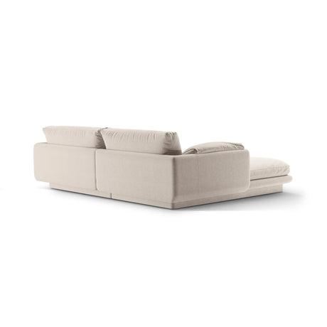 Torino Ecksofa, Rechte Seite, aus Strukturierter Stoff (Win05) in Leichtes Beige, 220x170 cm – Bild 4