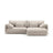 Torino Ecksofa, Rechte Seite, aus Strukturierter Stoff (Win05) in Leichtes Beige, 250x170 cm – Bild 1