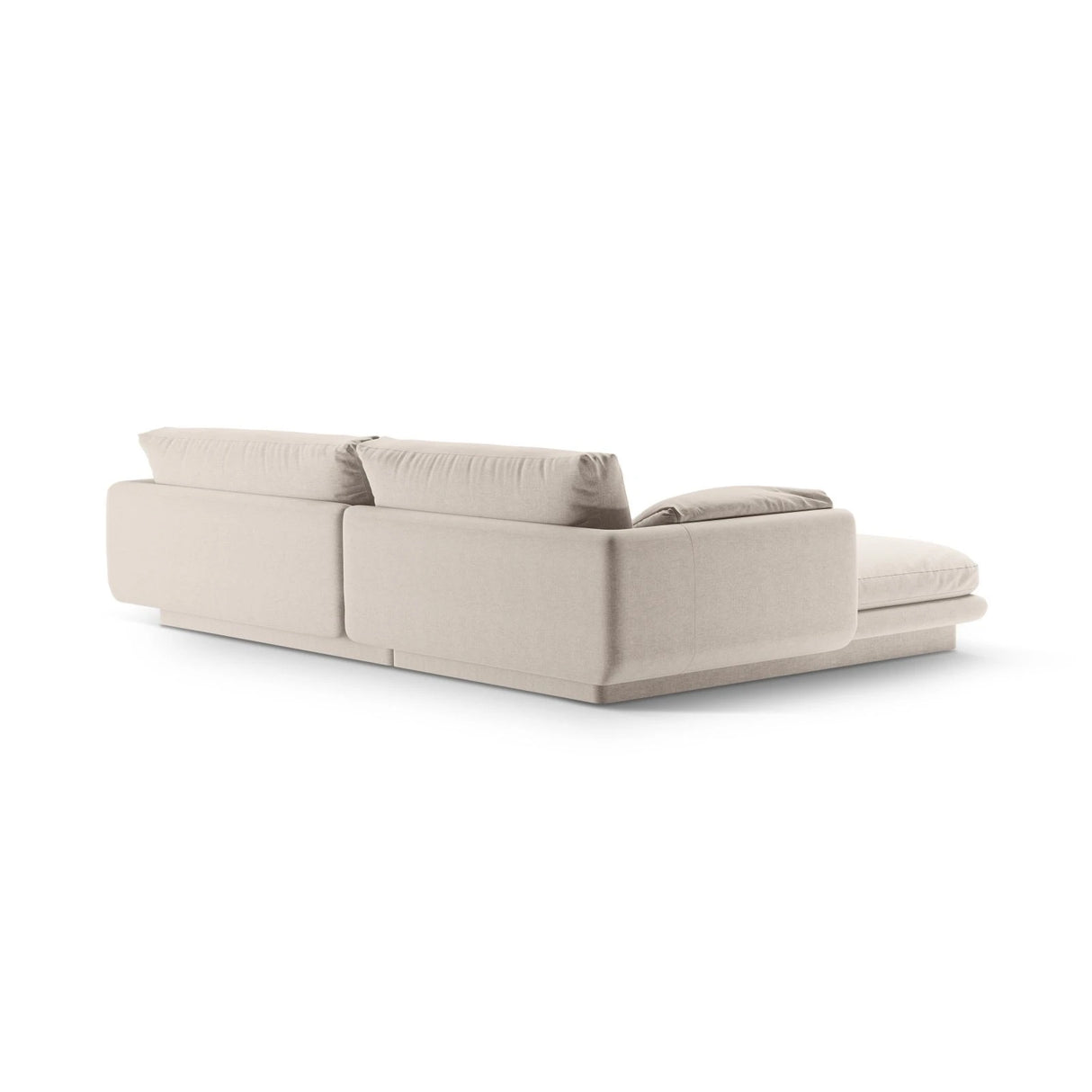Torino Ecksofa, Rechte Seite, aus Strukturierter Stoff (Win05) in Leichtes Beige, 250x170 cm – Bild 4