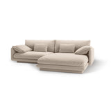 Torino Ecksofa, Rechte Seite, aus Strukturierter Stoff (Win05) in Leichtes Beige, 250x170 cm – Bild 5