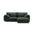 Torino Ecksofa, Rechte Seite, aus Strukturierter Stoff (Win75) in Moss Green, 220x170 cm – Bild 1