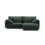 Torino Ecksofa, Rechte Seite, aus Strukturierter Stoff (Win75) in Moss Green, 220x170 cm – Bild 1
