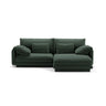 Torino Ecksofa, Rechte Seite, aus Strukturierter Stoff (Win75) in Moss Green, 220x170 cm – Bild 1