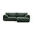 Torino Ecksofa, Rechte Seite, aus Strukturierter Stoff (Win75) in Moss Green, 250x170 cm – Bild 1