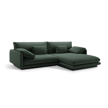 Torino Ecksofa, Rechte Seite, aus Strukturierter Stoff (Win75) in Moss Green, 250x170 cm – Bild 3