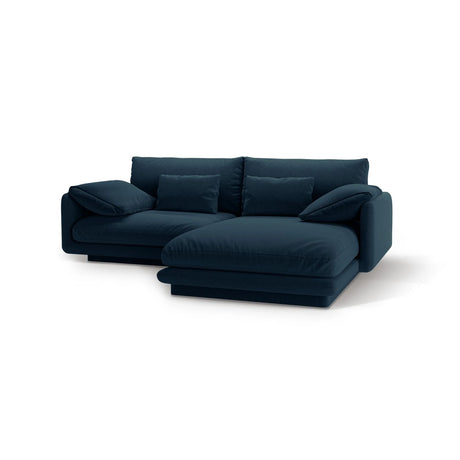 Torino Ecksofa, Rechte Seite, aus Strukturierter Stoff (Win77) in Marineblau, 220x170 cm – Bild 5