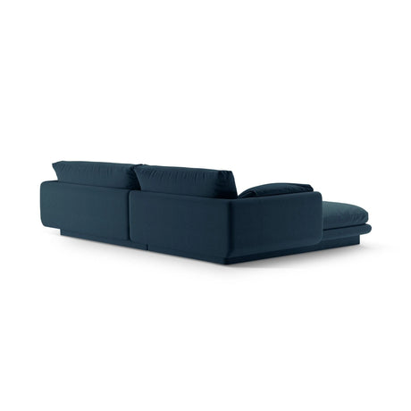 Torino Ecksofa, Rechte Seite, aus Strukturierter Stoff (Win77) in Marineblau, 250x170 cm – Bild 4