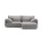 Torino Ecksofa, Rechte Seite, aus Strukturierter Stoff (Win84) in Hellgrau, 220x170 cm – Bild 1