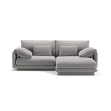 Torino Ecksofa, Rechte Seite, aus Strukturierter Stoff (Win84) in Hellgrau, 220x170 cm – Bild 1