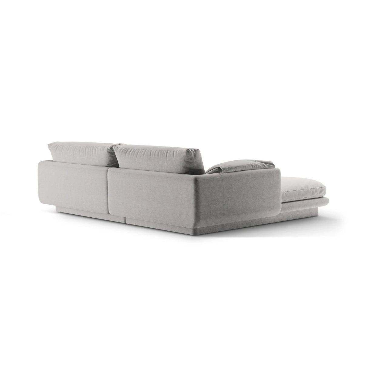 Torino Ecksofa, Rechte Seite, aus Strukturierter Stoff (Win84) in Hellgrau, 220x170 cm – Bild 4