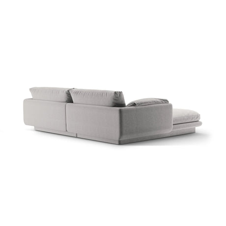 Torino Ecksofa, Rechte Seite, aus Strukturierter Stoff (Win84) in Hellgrau, 220x170 cm – Bild 4