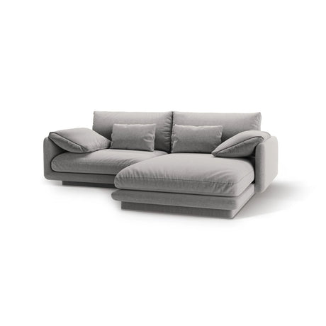 Torino Ecksofa, Rechte Seite, aus Strukturierter Stoff (Win84) in Hellgrau, 220x170 cm – Bild 5