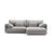Torino Ecksofa, Rechte Seite, aus Strukturierter Stoff (Win84) in Hellgrau, 250x170 cm – Bild 1