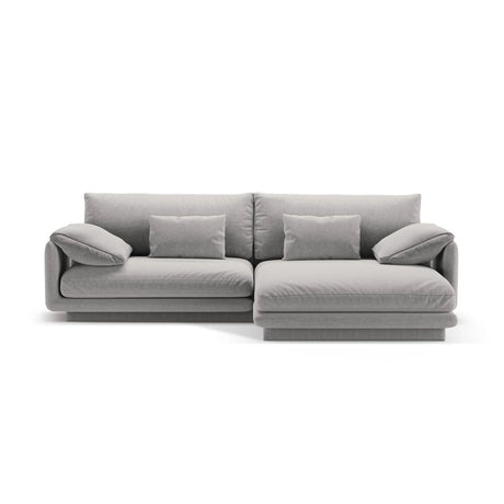 Torino Ecksofa, Rechte Seite, aus Strukturierter Stoff (Win84) in Hellgrau, 250x170 cm – Bild 1