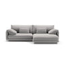 Torino Ecksofa, Rechte Seite, aus Strukturierter Stoff (Win84) in Hellgrau, 250x170 cm – Bild 1