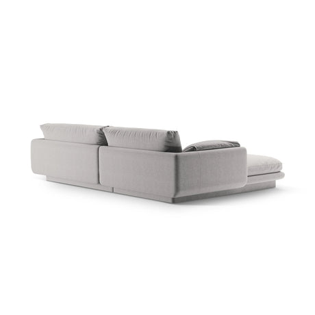 Torino Ecksofa, Rechte Seite, aus Strukturierter Stoff (Win84) in Hellgrau, 250x170 cm – Bild 4