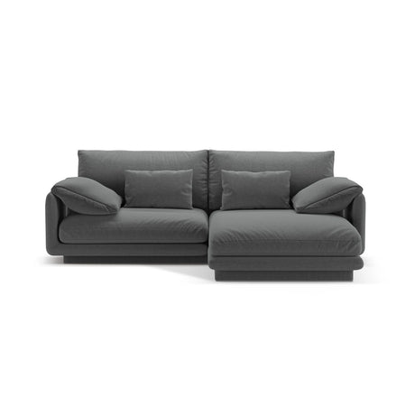 Torino Ecksofa, Rechte Seite, aus Strukturierter Stoff (Win89) in Dunkelgrau, 220x170 cm – Bild 1