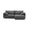 Torino Ecksofa, Rechte Seite, aus Strukturierter Stoff (Win89) in Dunkelgrau, 220x170 cm – Bild 1