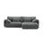 Torino Ecksofa, Rechte Seite, aus Strukturierter Stoff (Win89) in Dunkelgrau, 250x170 cm – Bild 1
