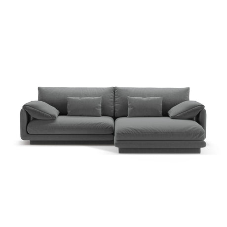 Torino Ecksofa, Rechte Seite, aus Strukturierter Stoff (Win89) in Dunkelgrau, 250x170 cm – Bild 1