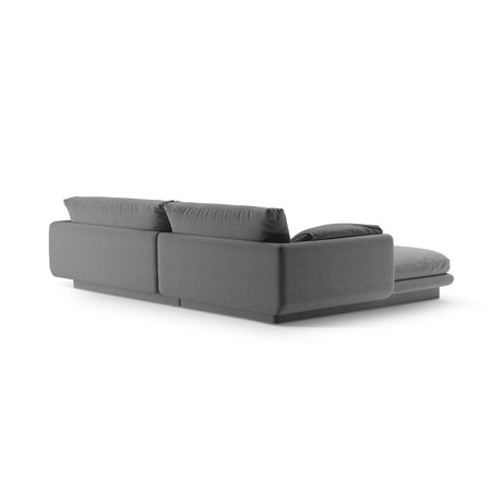 Torino Ecksofa, Rechte Seite, aus Strukturierter Stoff (Win89) in Dunkelgrau, 250x170 cm – Bild 4