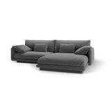 Torino Ecksofa, Rechte Seite, aus Strukturierter Stoff (Win89) in Dunkelgrau, 250x170 cm – Bild 5