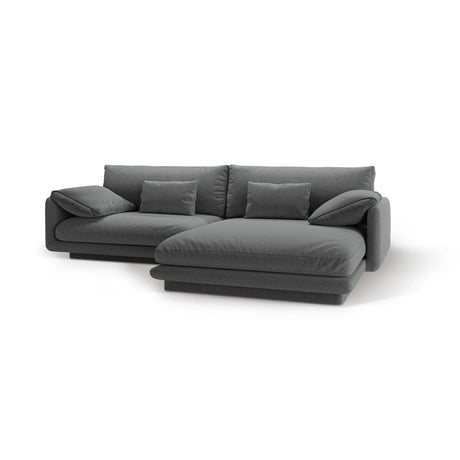 Torino Ecksofa, Rechte Seite, aus Strukturierter Stoff (Win89) in Dunkelgrau, 250x170 cm – Bild 5