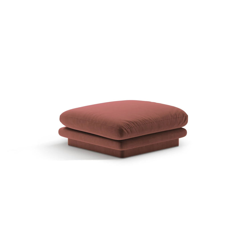 Torino Pouf aus Samt (CasCuo) in Cuoio, 80x80 cm – Bild 3