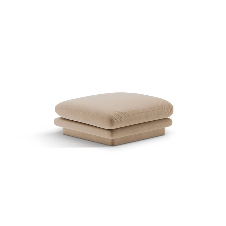 Torino Pouf aus Samt (CasLio) in Sand, 80x80 cm – Bild 3