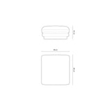 Torino Pouf aus Samt oder Strukturstoff, 80x80 cm – Bild 2