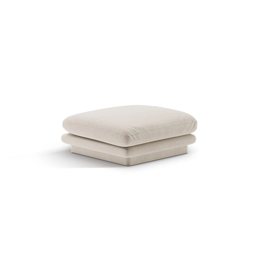 Torino Pouf aus Samt oder Strukturstoff, 80x80 cm – Bild 3