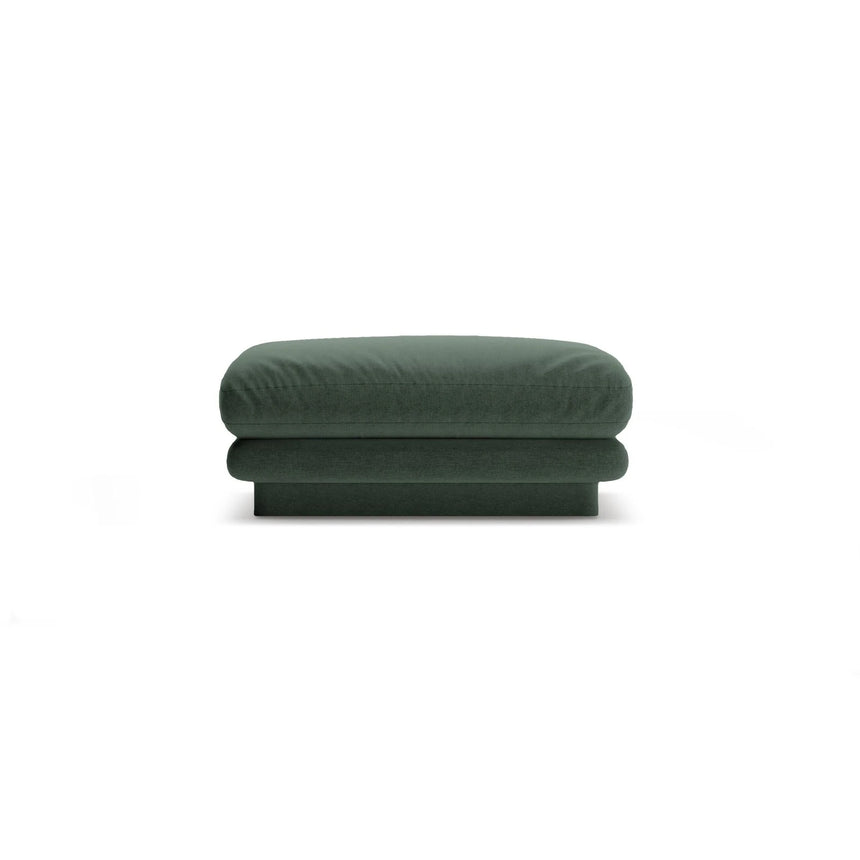 Torino Pouf aus Strukturierter Stoff (Win75) in Moss Green, 80x80 cm – Bild 1