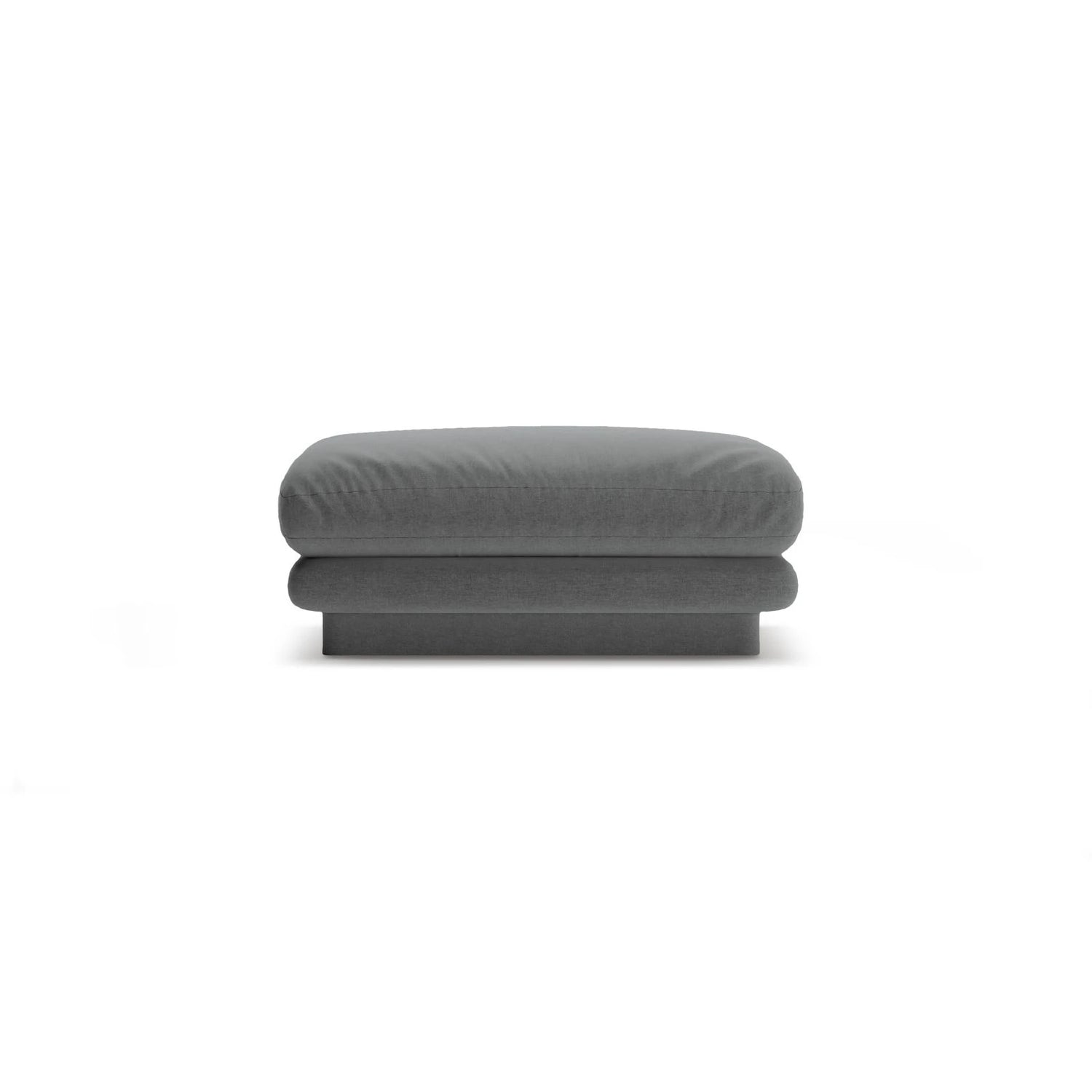 Torino Pouf aus Strukturierter Stoff (Win89) in Dunkelgrau, 80x80 cm – Bild 1
