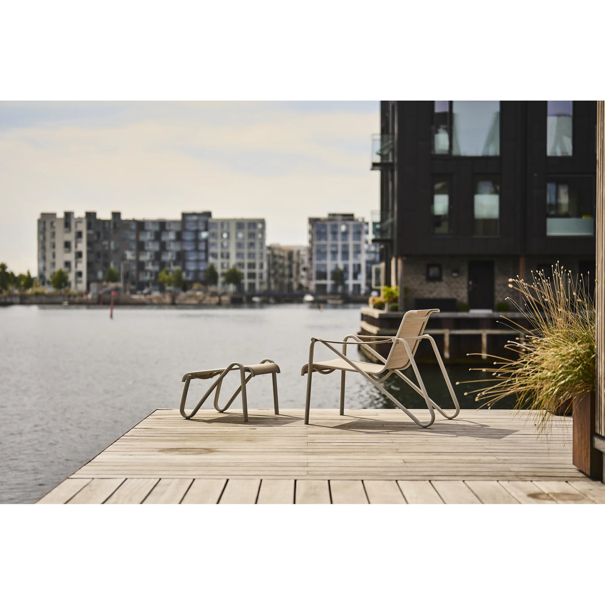 mindo 105 - Fußhocker aus Aluminium und Batyline-Stoff - ZEN ZONE Furniture