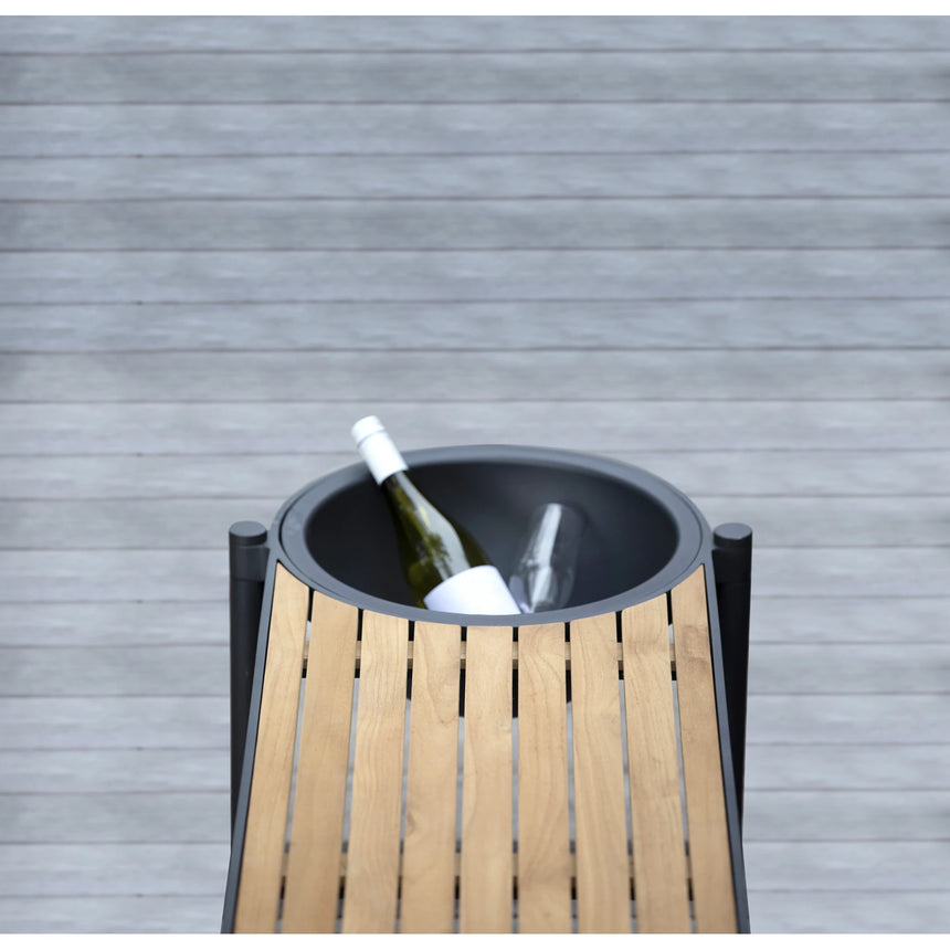 mindo 117 - Outdoor Sitzbank mit Schale aus Teak und Aluminium 180 cm - ZEN ZONE Furniture