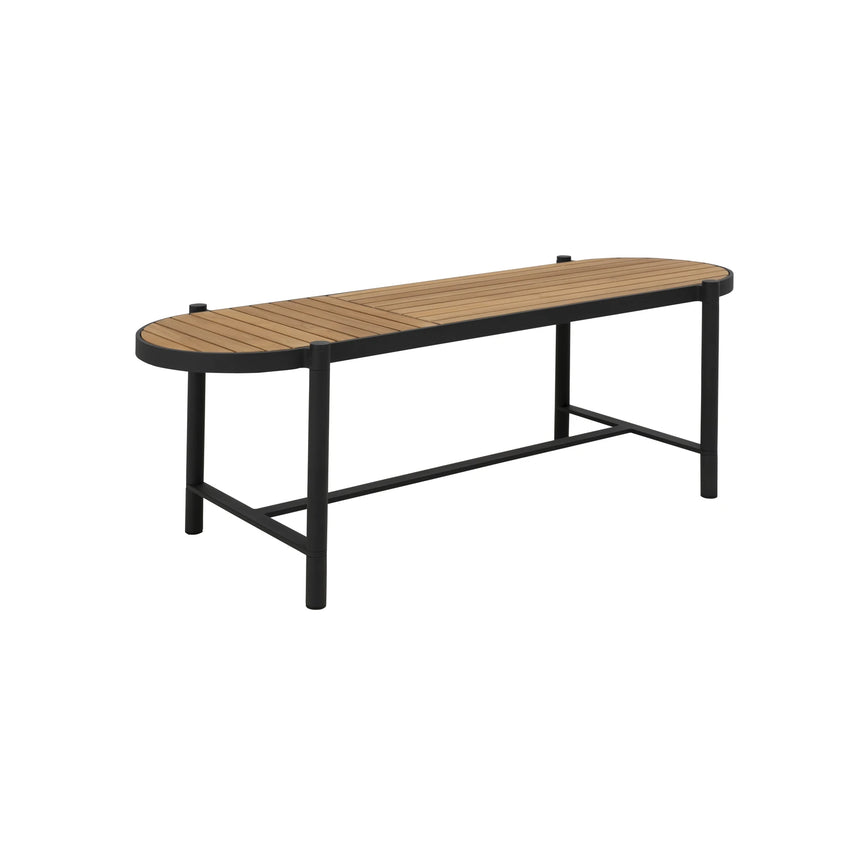 mindo 117 - Outdoor Sitzbank aus Teak und Aluminium 140 cm - ZEN ZONE Furniture